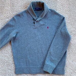 New men’s Polo Ralph Lauren gray LARGE PULLOVER SWEATER